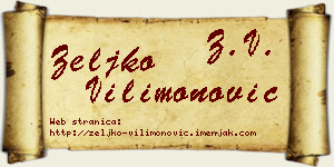 Željko Vilimonović vizit kartica